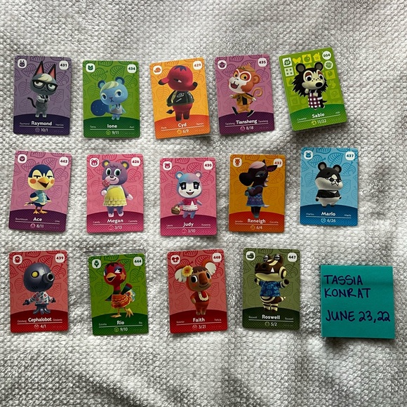 Nintendo Other - ACNH S1-5 Amiibo Cards